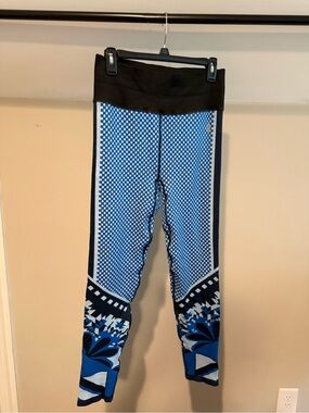 Free People Movement Blue Patterned Active Leggings- NWT